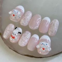 お急ぎ便A♡ ネイルパーツ ネイルチップ 量産型 ヲタク 推し活グッズ オーダー 🎀 𝑆𝑢𝑔𝑎𝑟𝑁𝑎𝑖𝑙 🎀 ネイルチップ 作成販売 量産型