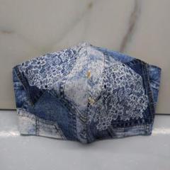 291.新品・未使用 デニム ジーンズ柄 インナーマスク ハンドメイド