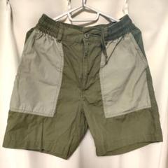 オリーブグリーン ストライプショートパンツ Light Hickory Stripe Work Easy Shorts（ヒッコリーストライプ