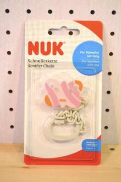★新品未使用★NUK おしゃぶりホルダー 蝶柄チェーン