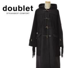 極美品✨doublet FRINGE DUFFEL COAT ダッフルコート 黒 極美品✨doublet FRINGE DUFFEL COAT ダッフルコート 黒