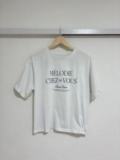 ホワイト プリント 半袖Tシャツ