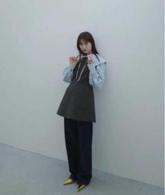 24h以内発送 CLANE APRON TOPS チャコールグレー フリーサイズ 24h以内発送 CLANE APRON TOPS チャコールグレー フリーサイズ