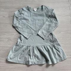 H&M 水色　ラメ　ワンピース　80 86 90 フリル
