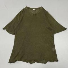 90s OLD BEAMS リネン メッシュ フィッシュネット tシャツ 軍モノ