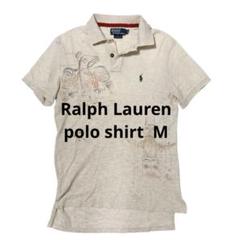 希少 90s - Ralph Lauren ダメージ加工　ポロシャツ　プリント