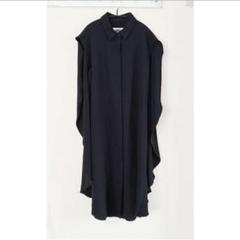 【MAISON MARGIELA】ひざ丈ワンピース ブラック メゾンマルジェラ Maison Margiela ANKLE-LENGTH RUCHED DETAIL