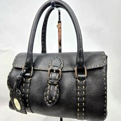 極美品 FENDI セレリア ミニリンダ レザーハンドバッグ