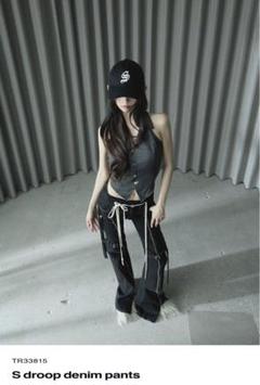 theredthread ザレッドスレッド droop denim pants THEREDTHREAD / ザレッドスレッド】S droop denim pants