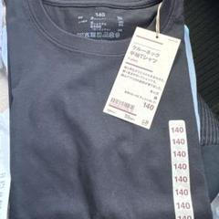 クールネック半袖Tシャツ　無印　140 キッズ