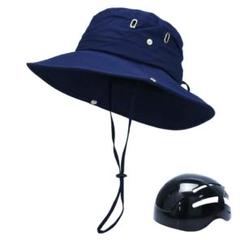 ヘッドプロテクター サファリハット 軽量 インナーヘルメット ネイビー 登山