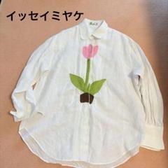 【希少】is イッセイミヤケ　ツモリチサト　シャツ　ロゴ刺繍 Issey Miyake Tsumori Chisato Design IS Big Logo Tshirt White