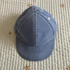 PETIT BATEAU 青白ストライプ キャップ 3/6M 67cm