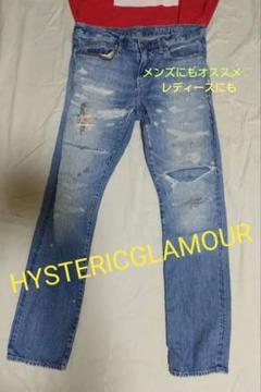 ♥匿名配送♥ヒステリックグラマー☆ダメージデニムパンツ（M〜L