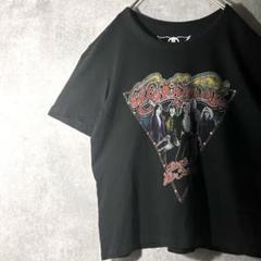 プリント Tシャツ ショート丈 y2k バンドT 平成 古着 古着女子 黒 S