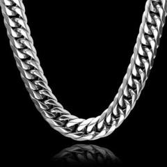 喜平 チェーン ネックレス メンズ ステンレス シルバー 幅 12mm