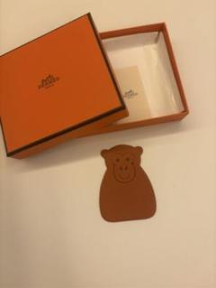 希少 極美品 可愛い エルメス ピカブック くま ブックマーク しおり レザー 希少 極美品 可愛い エルメス ピカブック くま ブックマーク
