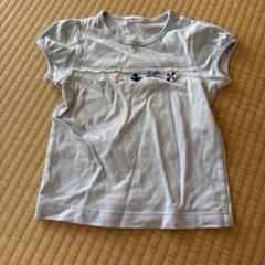 familiar ライトグレー フリル袖Tシャツ