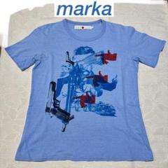 marka マーカ　日本製　Tシャツ　ブルー　綿100%
