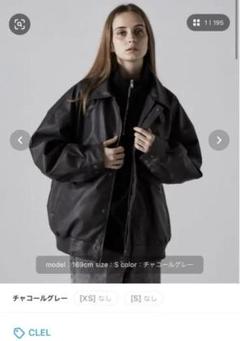 【値下げ！】CLEL ヴィンテージデザイン合皮ブルゾン Mサイズ CLEL ブルゾン アウター 「CLEL」Vintage Design Blouson