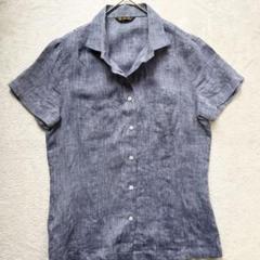 ロロピアーナ 【美品】リネン100％ オープンカラー 半袖シャツ/ M