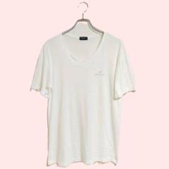 マリオバレンチノ 半袖Tシャツ 白 L Vネック 綿 シンプル 夏 カットソー