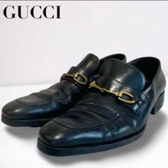 グッチ GUCCI ホースビット ローファー 黒 39 約25.5cm レザー