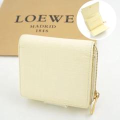 ✨未使用に近い✨　LOEWE ミニ財布　アナグラム　アマソナ　三つ折り　リネン ✨未使用に近い✨LOEWE ミニ財布アナグラムアマソナ三つ折りリネン