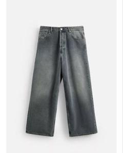 zara エクストラバギー 34 ZARAザラ オーバーダイ BAGGY バギーデニムパンツ EU44 JP34