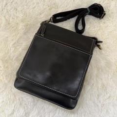 美品 土屋鞄 プロータ ブラックレザーサコッシュ ショルダーバッグ 美品 土屋鞄 プロータ ブラックレザーサコッシュ ショルダー