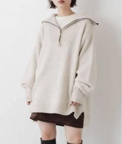 Kastane - 新品未使用　kastane ハーフジップBIGニット Kastane（カスタネ）の「ハーフジップBIGニット（ニット