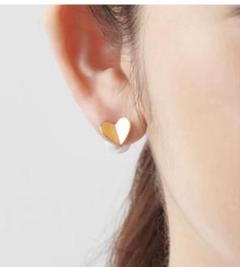 MAYU small heart pierce ゴールドハート型ピアス　両耳