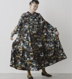 完売品 manana suerte サファリプリントワンピース