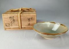 Ｍ５０８　芋頭水指　『膳所焼』『陽炎園造』『久田宗也　箱書』『近江八景』　共箱 M508 芋頭水指 『膳所焼』『陽炎園造』『久田宗也 箱書