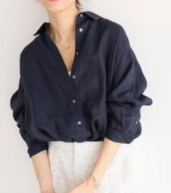 【今期・完売・未使用・紙タグ付】IENAのウォッシャブル リネン2WAY シャツのサムネイル
