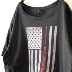 ディストリクト アメリカ バット ベースボール Tシャツ L グレー 古着
