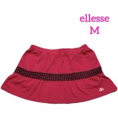 ⭐️ellesse テニスウェア　スコート　ミニスカート　ピンク　千鳥格子M＊QG