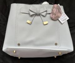 新品 タグ付き しまむら　青木美沙子　m♡petit 2wayバッグ　ブルー