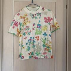 希少 レオナール 半袖カットソー Tシャツ 花柄 フラワー ブラウン ブルー L 楽天市場】レオナール（素材（生地・毛糸）綿・コットン）（T