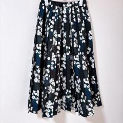 極美品 セブンテン×ケイタマルヤマ 夜の花プリントプリーツスカート SEVEN TEN×KEITAMARUYAMA 夜の花プリントプリーツスカート