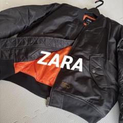ZARA ジャケット ブラック/オレンジ US L