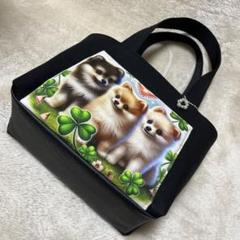 【オーダー品】ポメラニアン　トートバッグ　ポーチ　ハンドメイド オーダー用パネル】ポメラニアン トートバッグ ポーチ