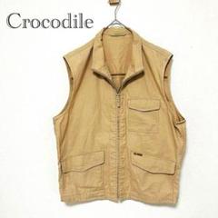 クロコダイル CROCODILE サマーベスト 綿麻混 メンズ ストレッチ