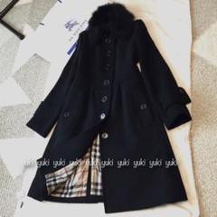 希少 バーバリーブルーレーベル ウール ロングコート ブラック チェック brand-td-store_00022671