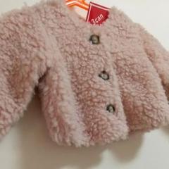 ピンクの可愛い 3can4on《新品》プードルファー コート 80cm