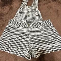 MPS ハウンドトゥース柄オーバーオールショートパンツ 140サイズ 女の子