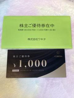 ホテルコルディア利用券 30000円分（1000円券x30枚） ワキタ 株主優待券 ホテルコルディア 30000円分 匿名配送 の通販