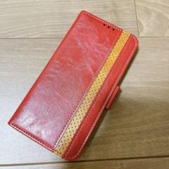 Xperia5V 手帳型ケース　レッド　ケータイケース