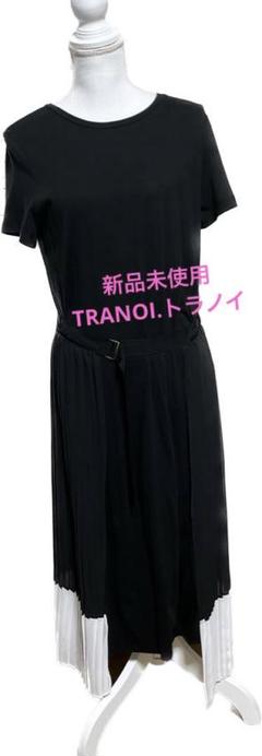 TRANOI. 黒 半袖ロングワンピース TRANOI. 黒 半袖ロングワンピース - メルカリ