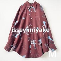 ⭐︎old issey miyake イッセイミヤケシャツ長袖総柄バーガンディ